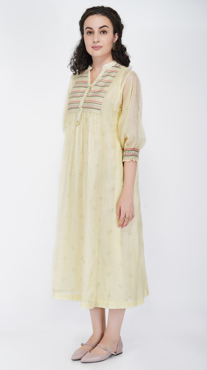 SAAWAN ABSTRACT YOKE KALI KURTA