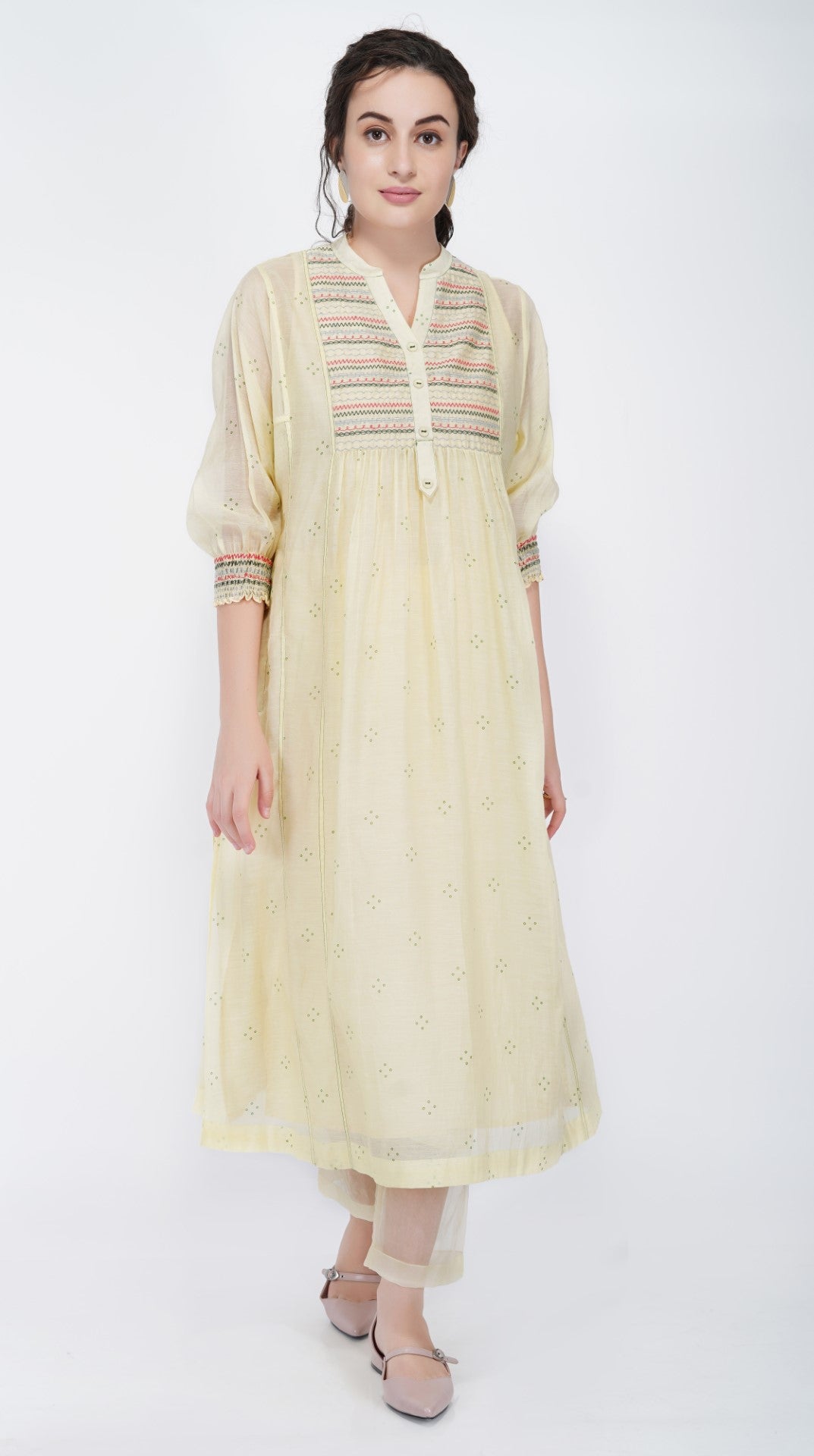 SAAWAN ABSTRACT YOKE KALI KURTA
