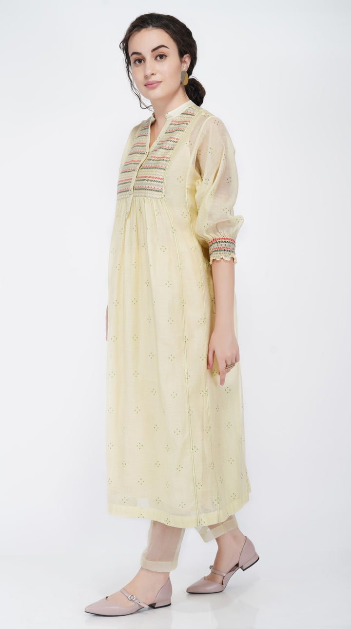 SAAWAN ABSTRACT YOKE KALI KURTA
