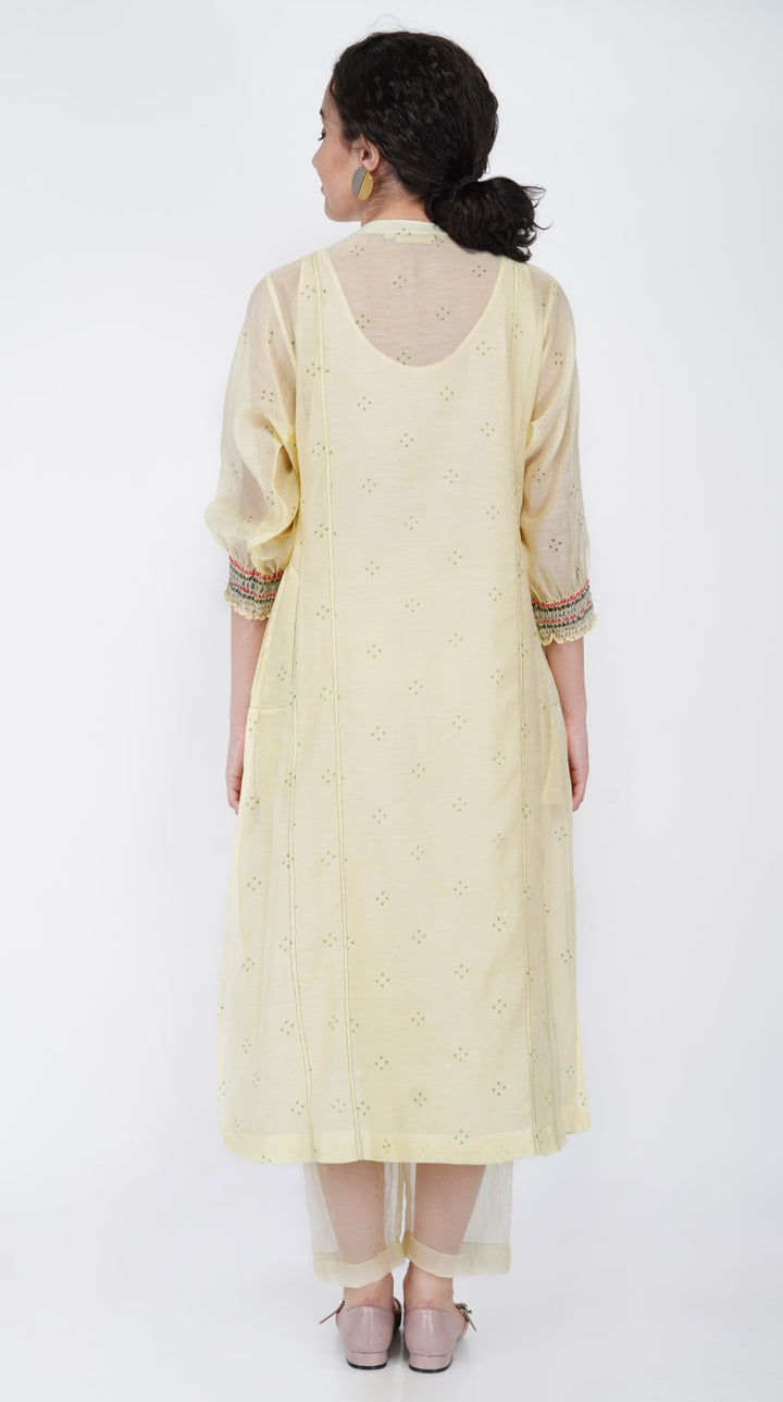 SAAWAN ABSTRACT YOKE KALI KURTA