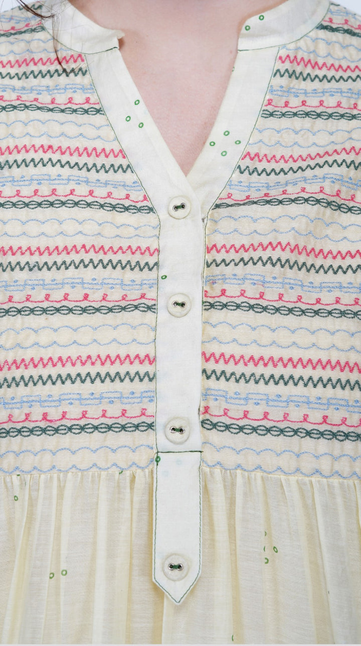 SAAWAN ABSTRACT YOKE KALI KURTA