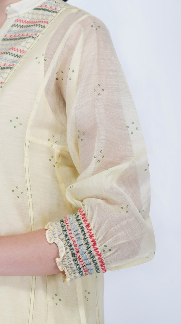SAAWAN ABSTRACT YOKE KALI KURTA