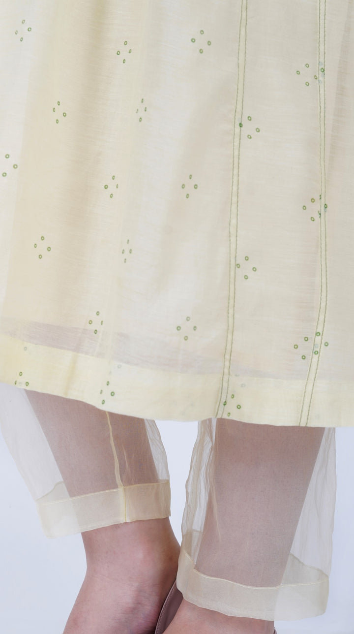 SAAWAN ABSTRACT YOKE KALI KURTA