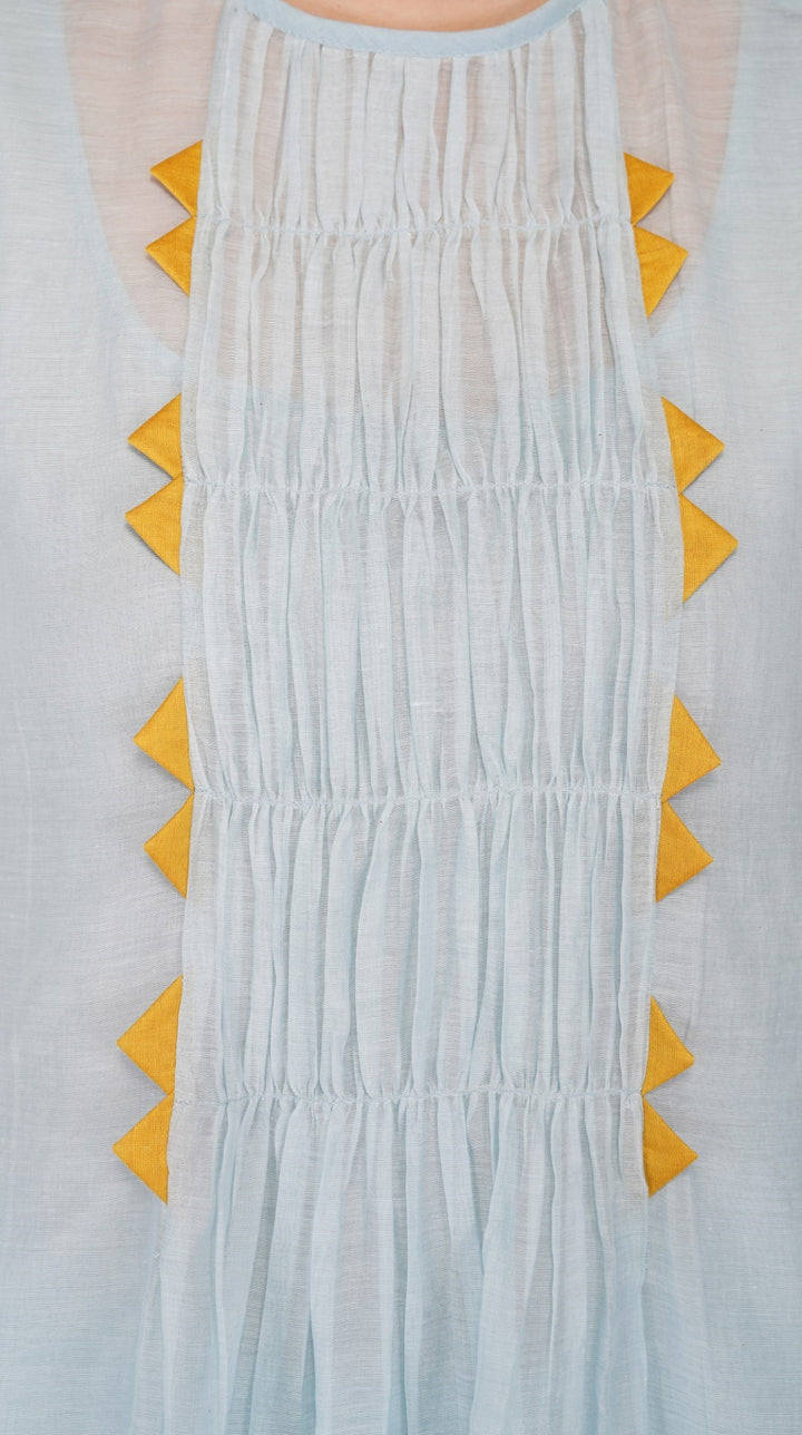 SAAWAN GATHER YOKE WITH TRIANGLES HIGH LOW