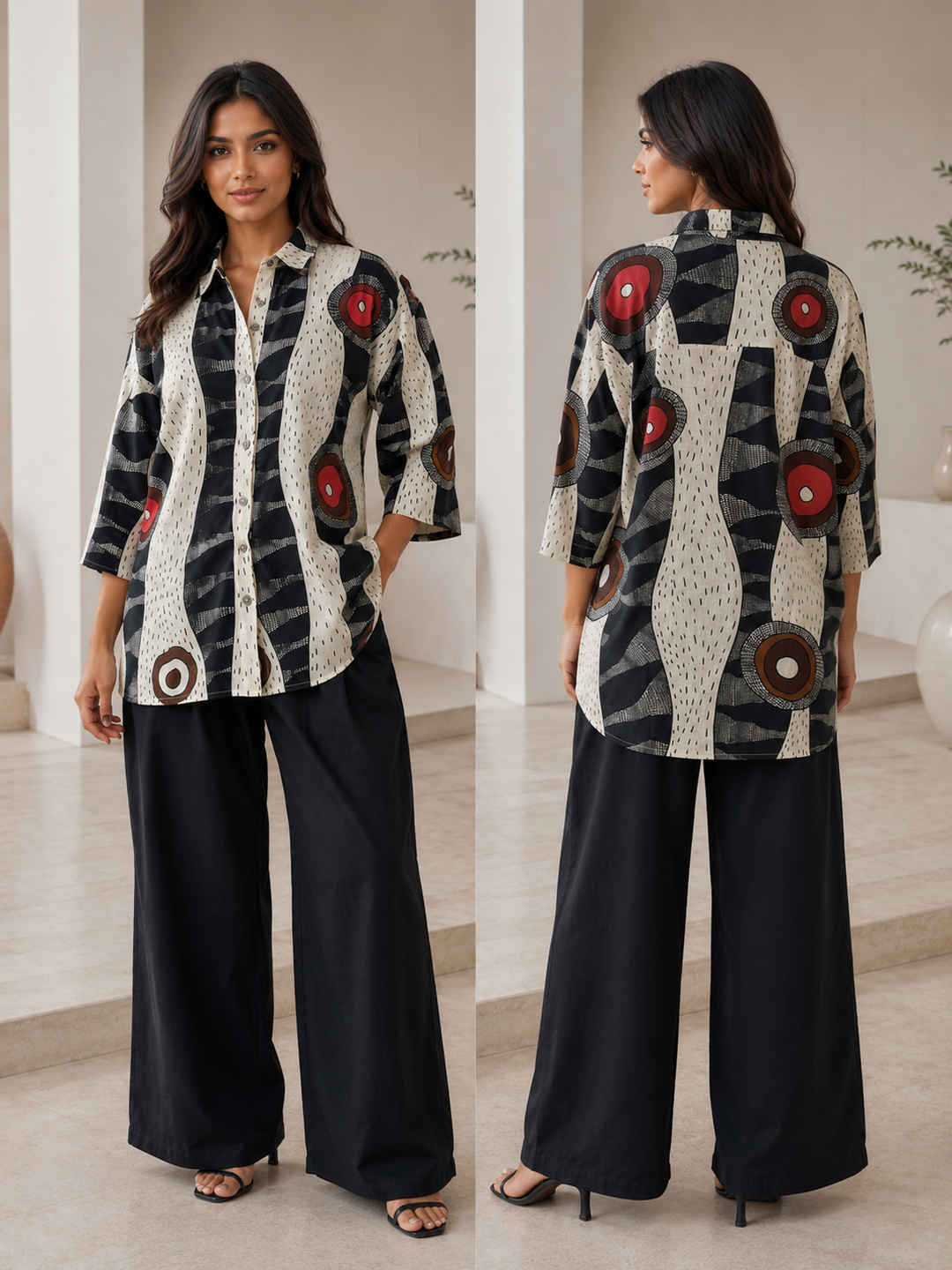 Black Printed Zebra Shirt