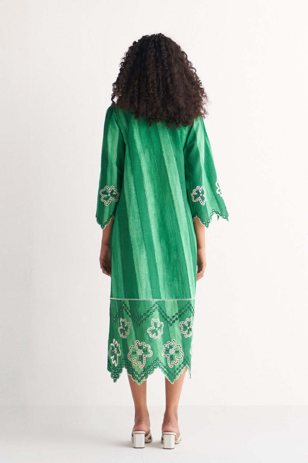 Green Colossal Cutwork Dress