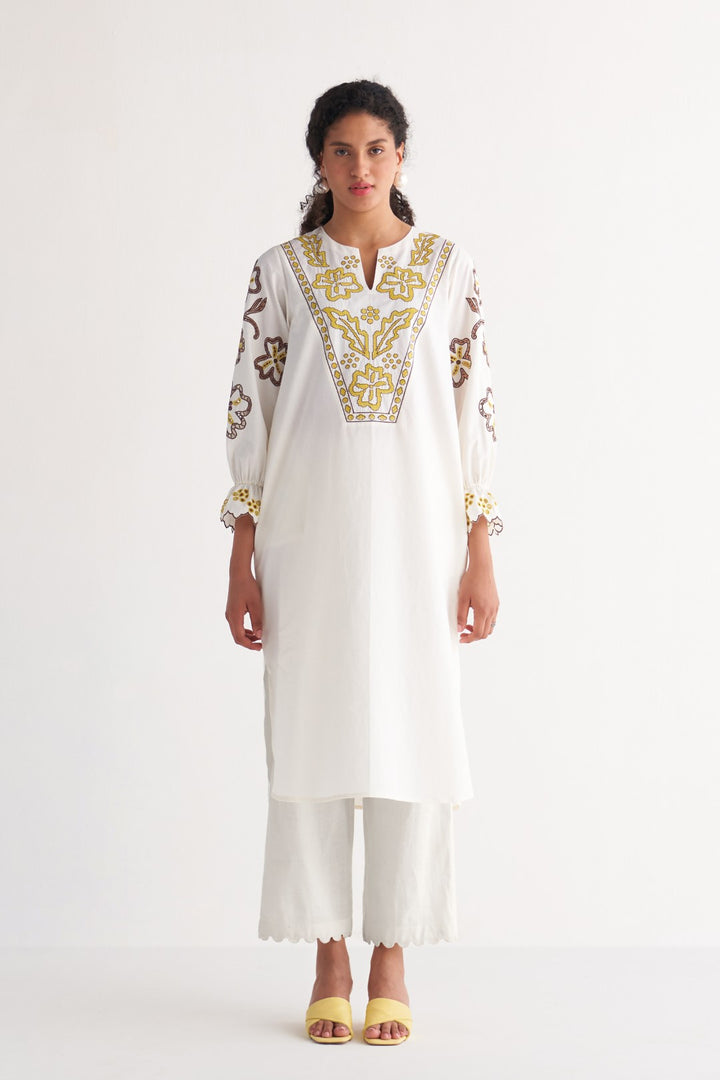 Ivory Melange Pants