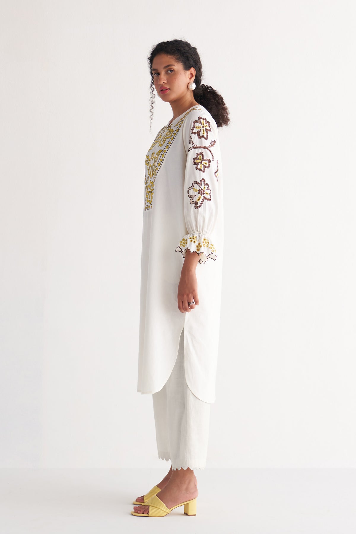 Ivory Melange Pants