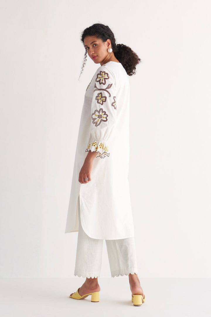 Ivory Melange Pants