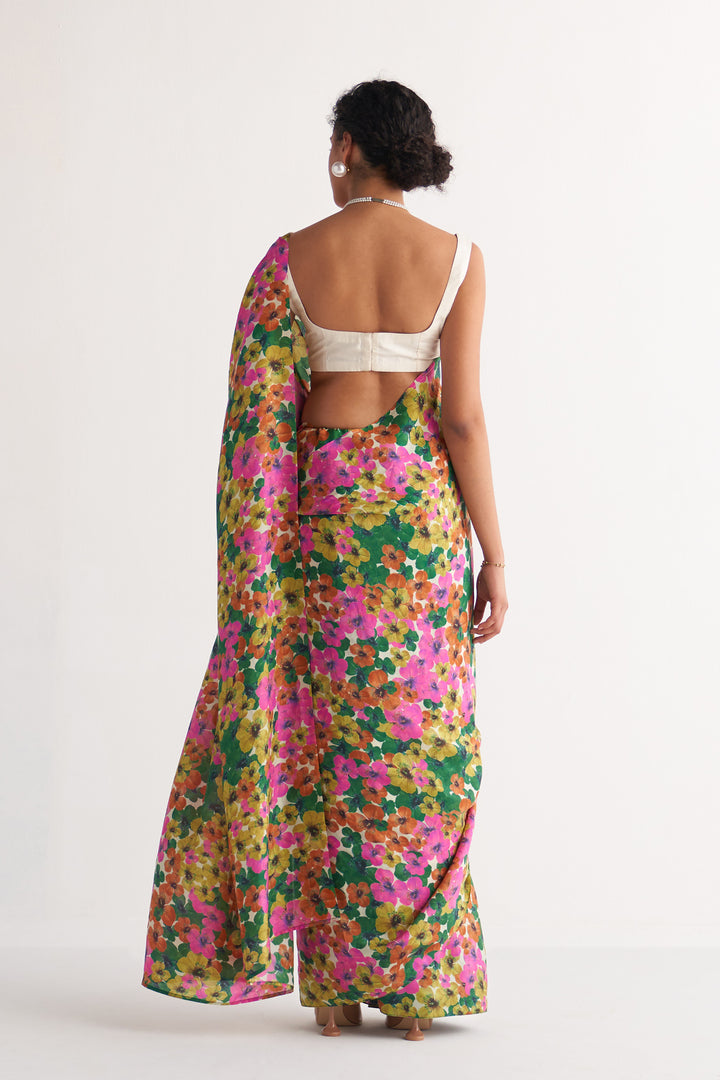 Multihued Gardenia Saree with Blouse