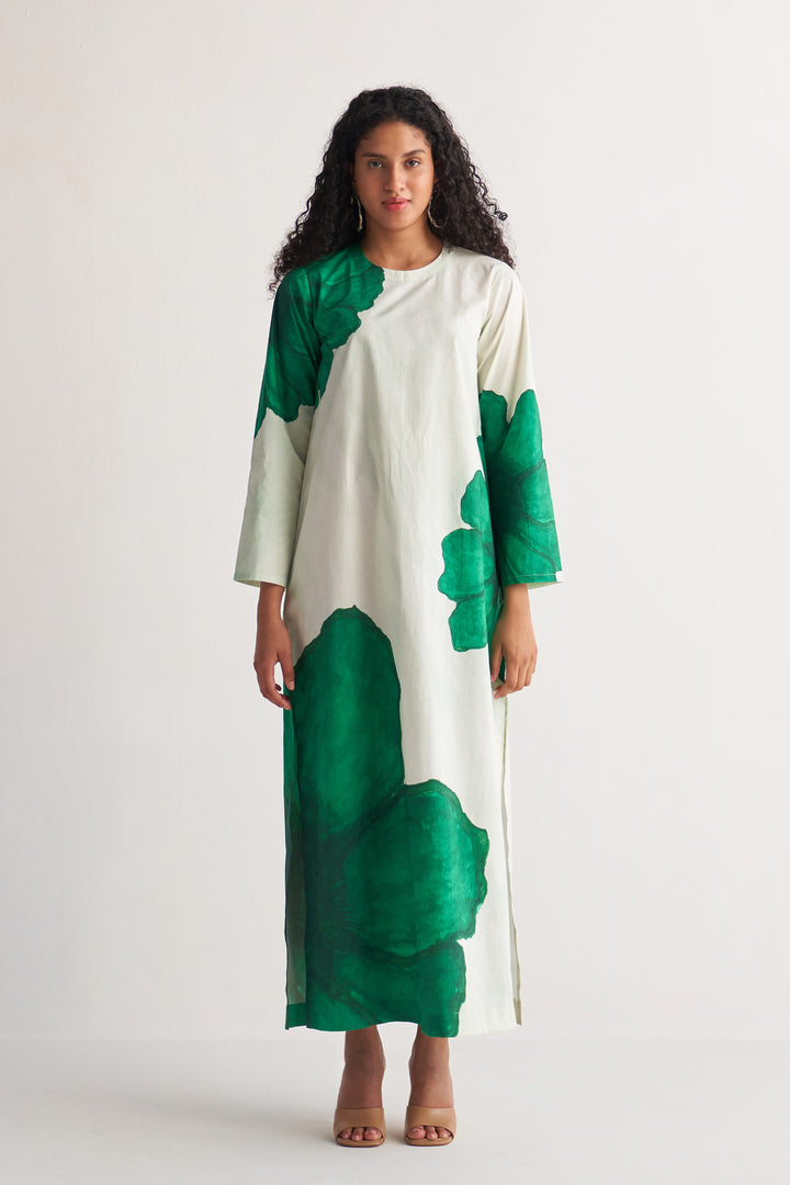Green Full Bloom Maxi Dress