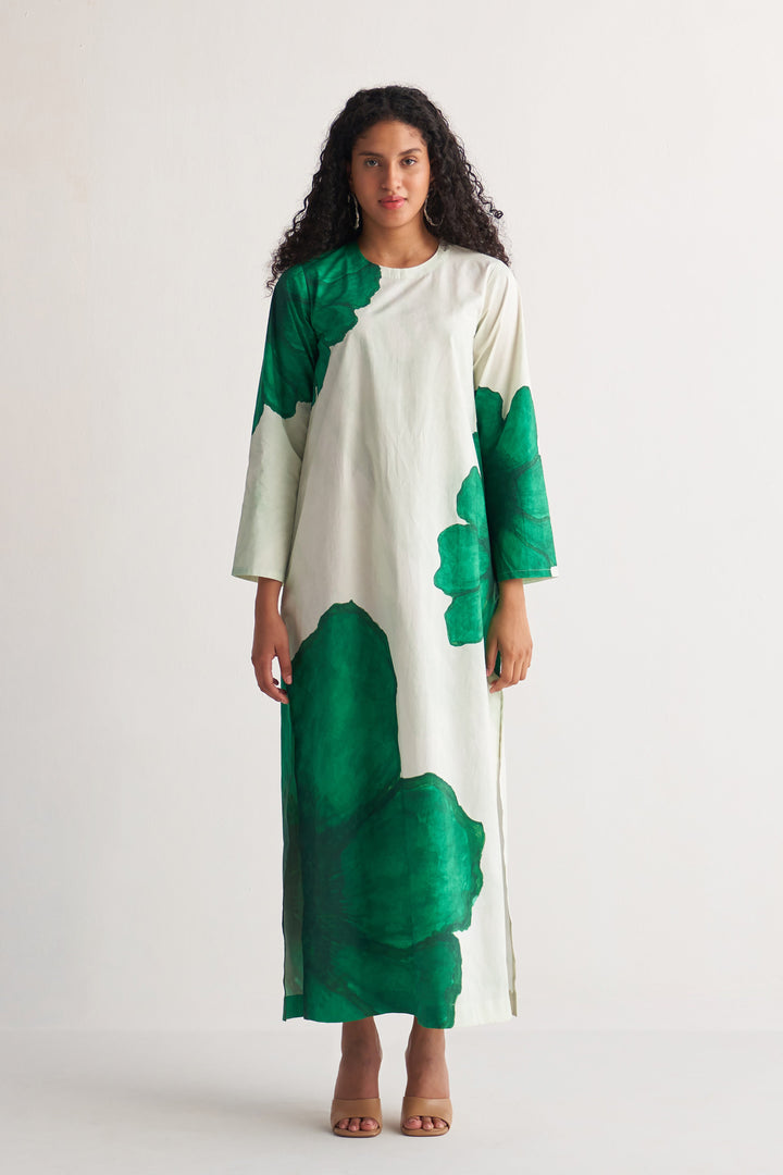 Green Full Bloom Maxi Dress