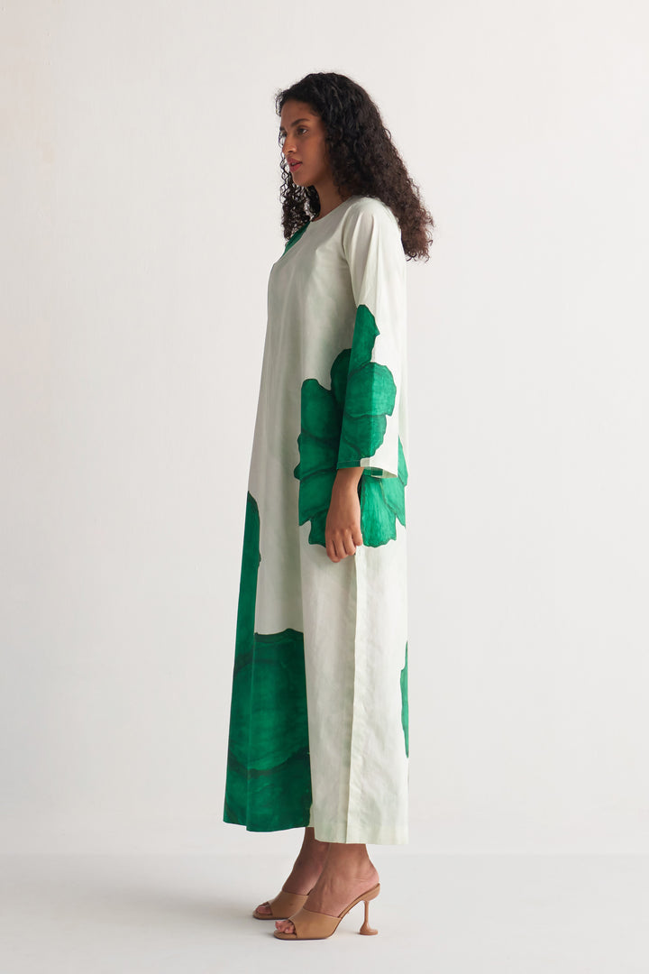 Green Full Bloom Maxi Dress