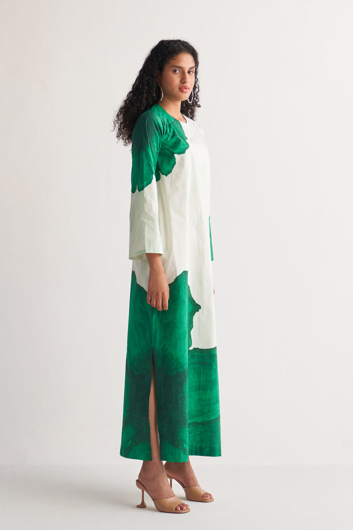 Green Full Bloom Maxi Dress