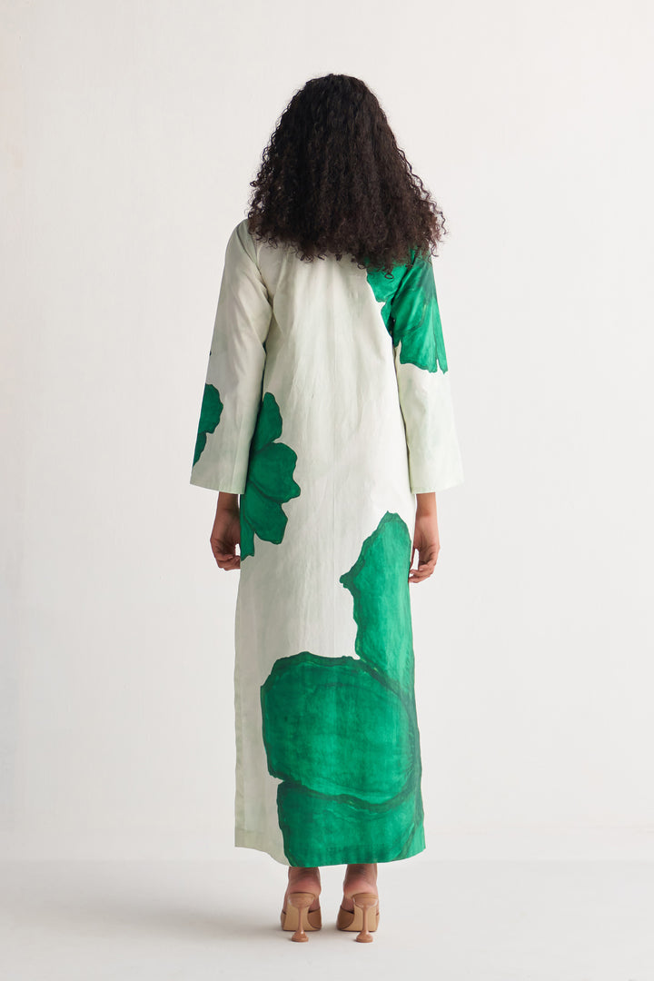 Green Full Bloom Maxi Dress