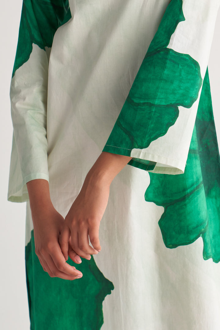 Green Full Bloom Maxi Dress