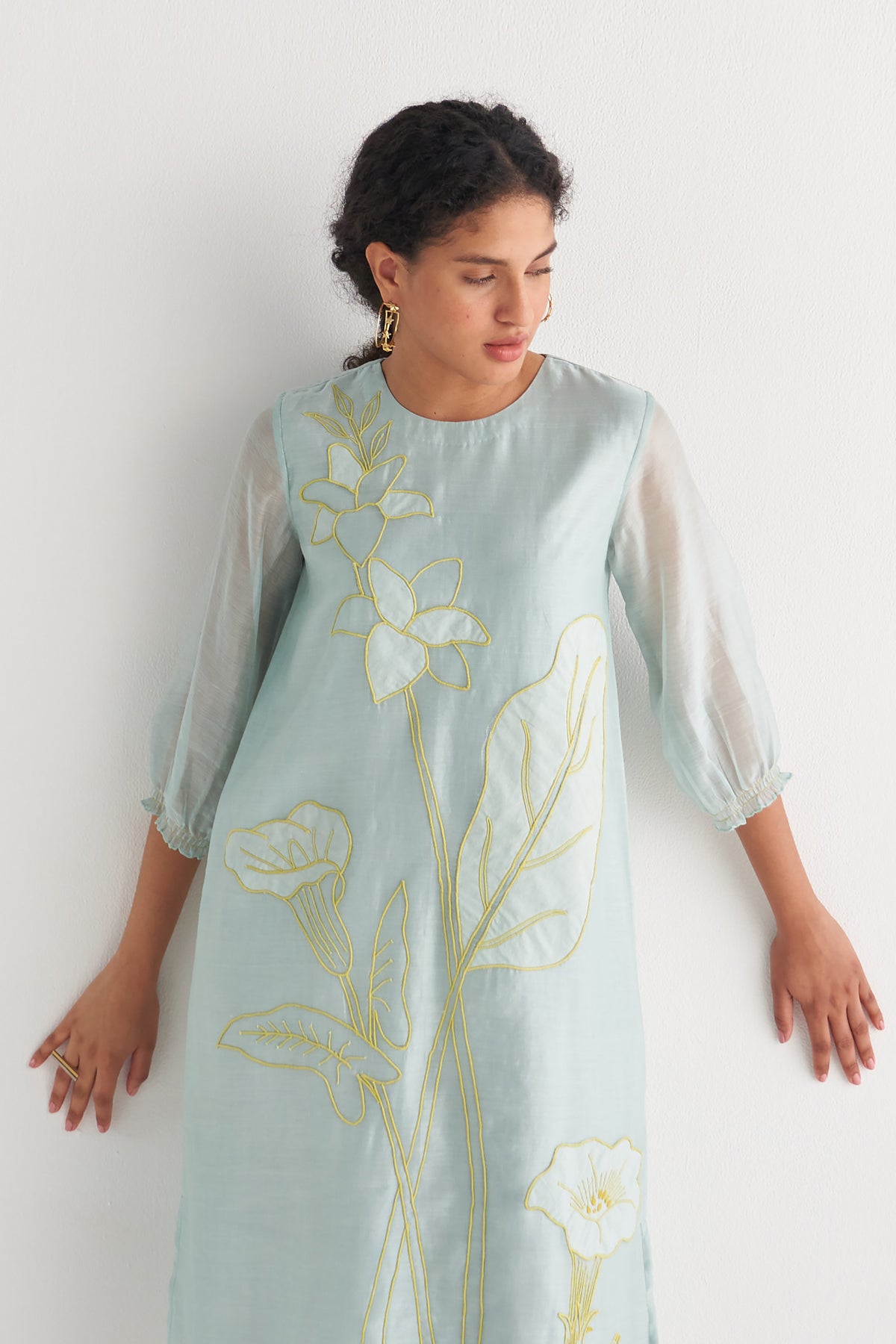 Blue Sea Breeze Couching Dress With Pants