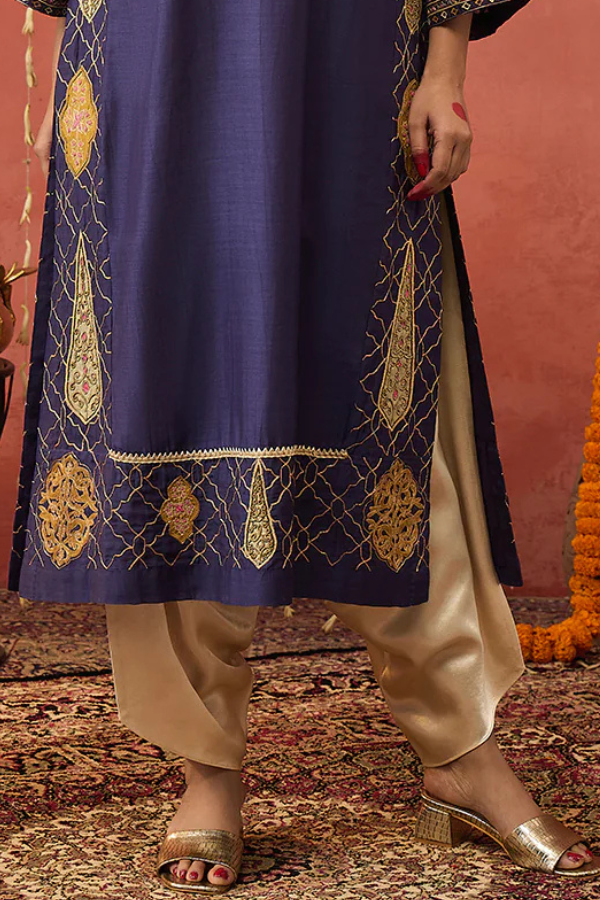 IVORY MASHRU DHOTI SALWAR