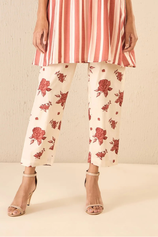 VINTAGE ROSE: RED ROSE PANTS