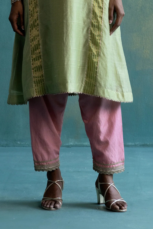 DIL-KASH OLD ROSE COTTON SILK SALWAR
