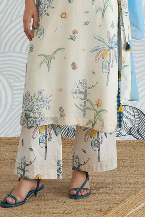 JUNGLE V-NECK KURTA PANT
