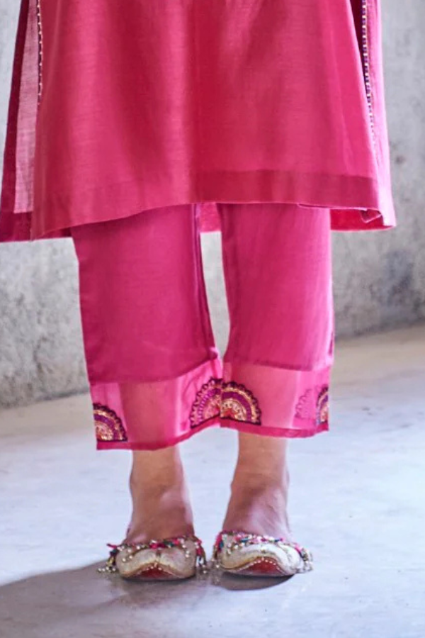 FALSA COTTON SILK EMBROIDERED POORNIMA PANTS