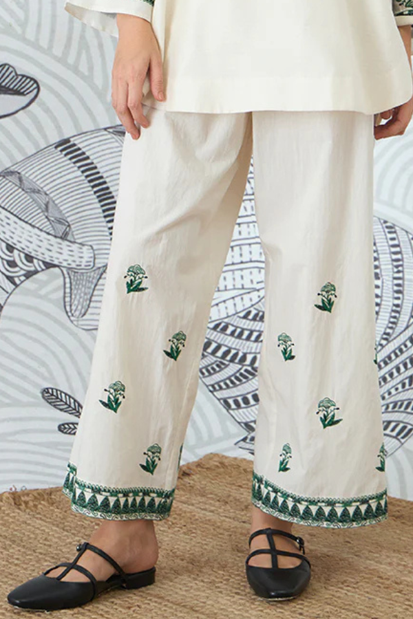 GREEN YOKE PANTS