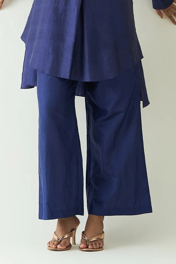 Flare Silk Pants - Purple