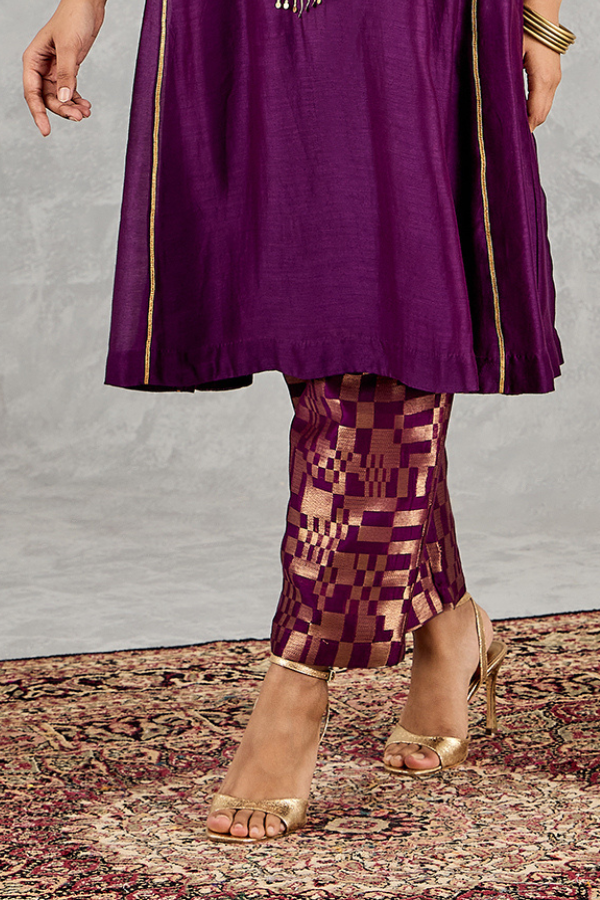 PURPLE CHECK PANT