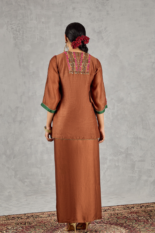 BROWN SHORT KURTA
