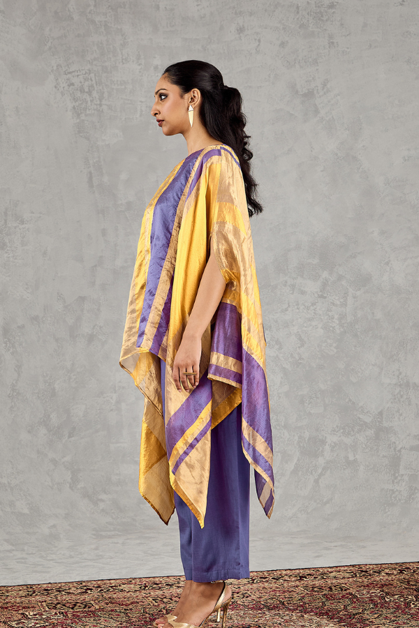 YELLOW ASYMMETRICAL CAPE