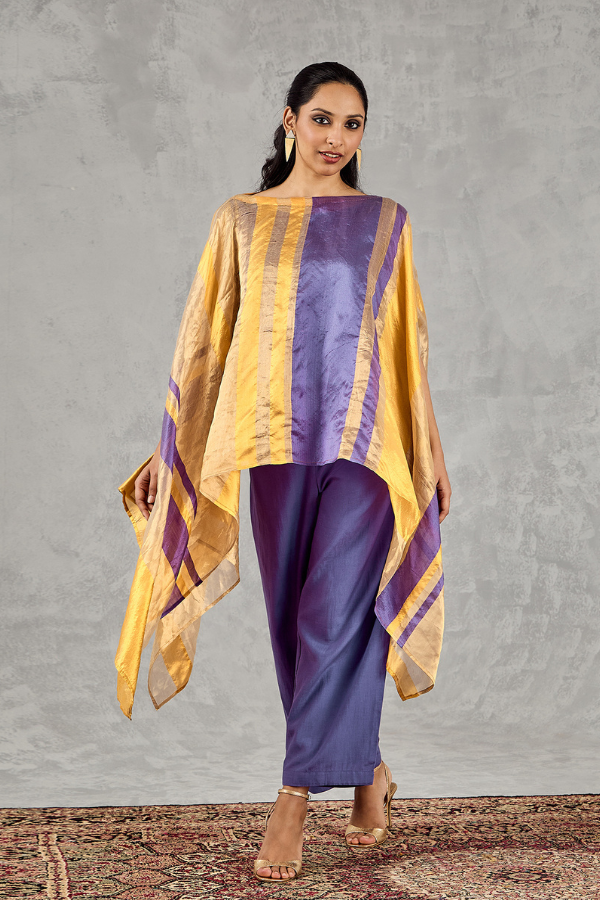 YELLOW ASYMMETRICAL CAPE