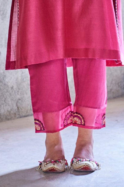FALSA COTTON SILK EMBROIDERED POORNIMA PANTS