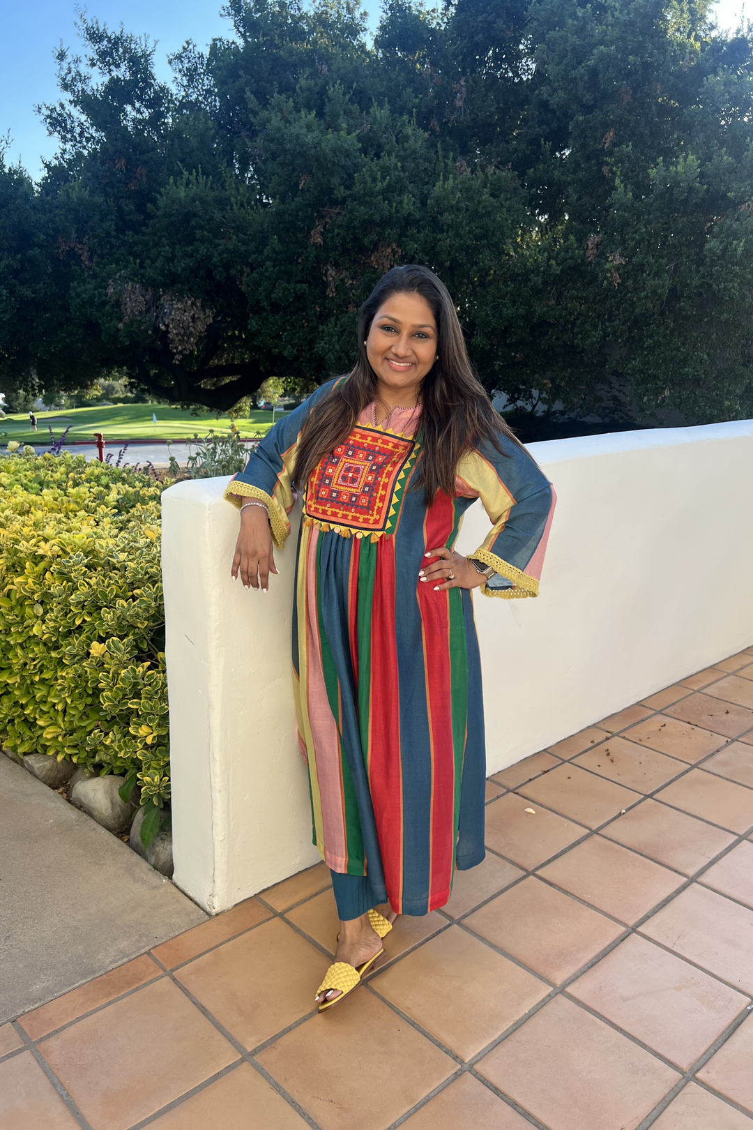 Multicolor Striped Kurta With Pants