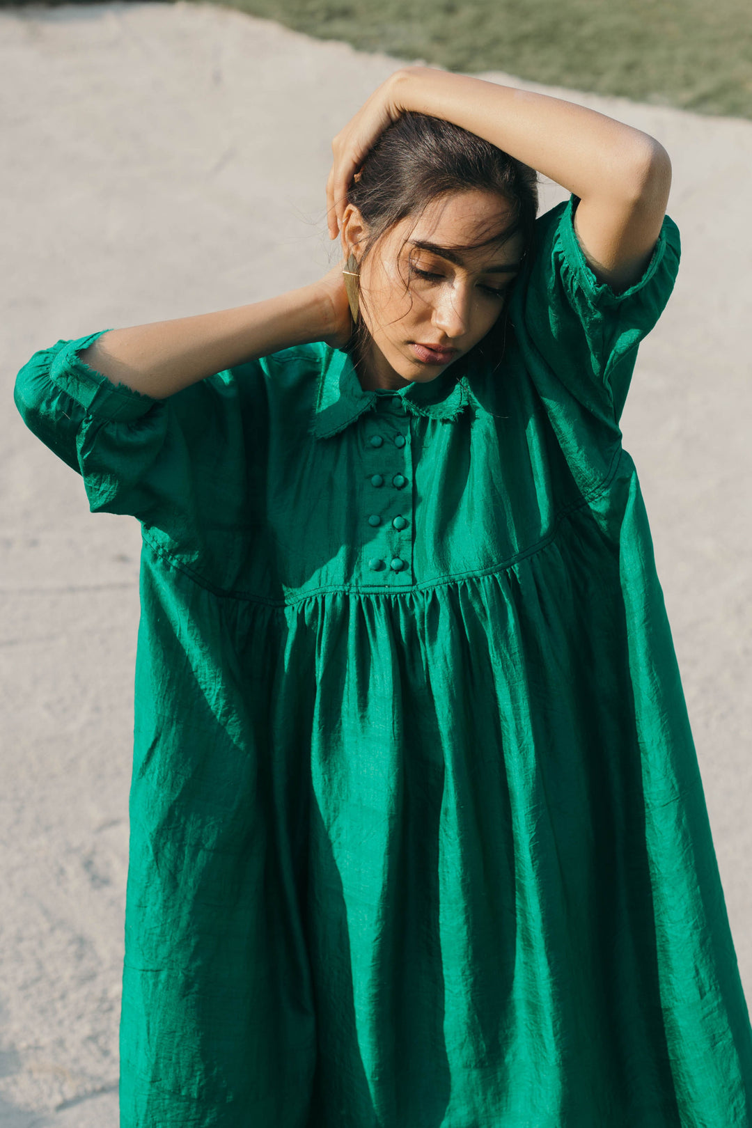 RAGA SILK COLLAR CAPE