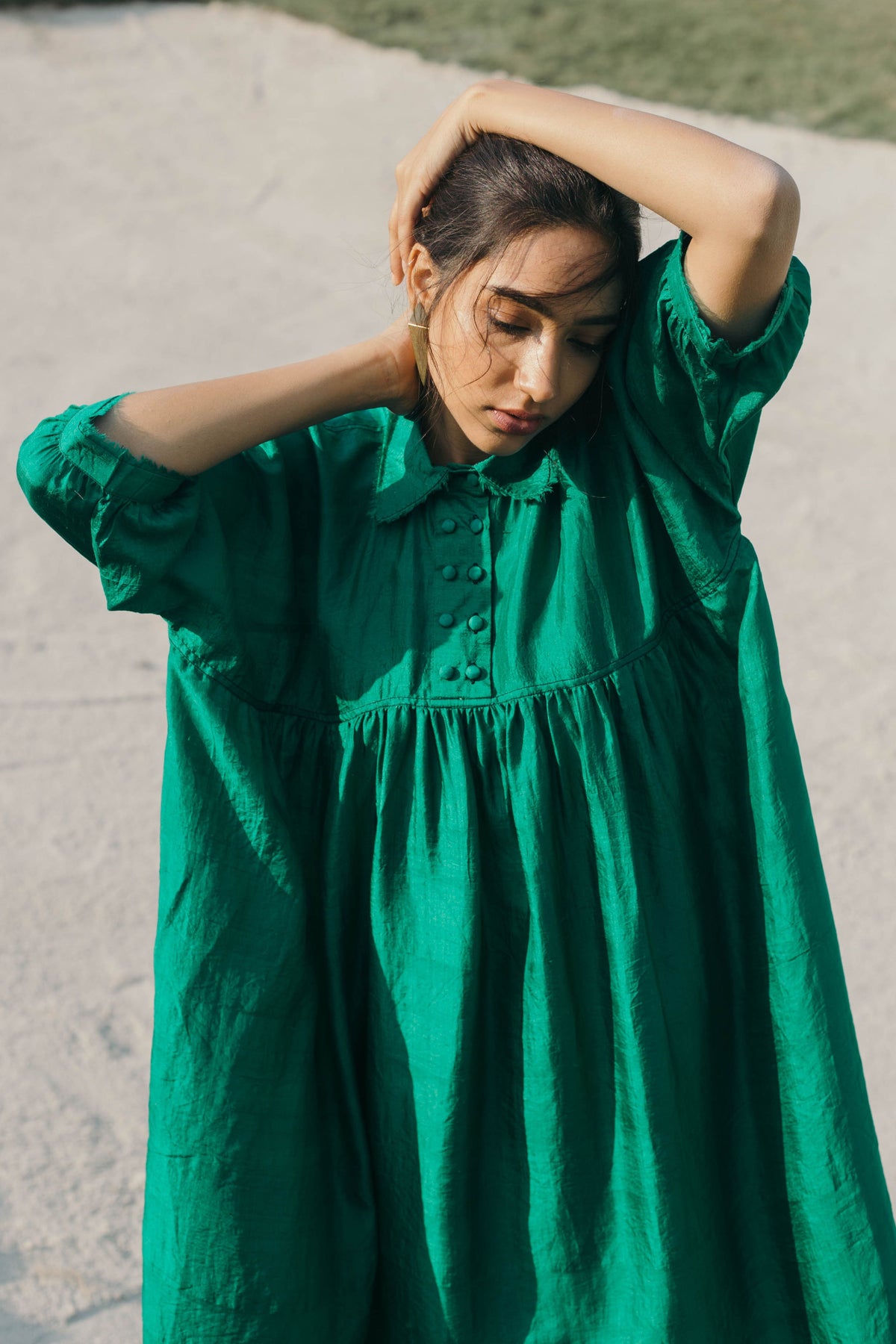 RAGA SILK COLLAR CAPE