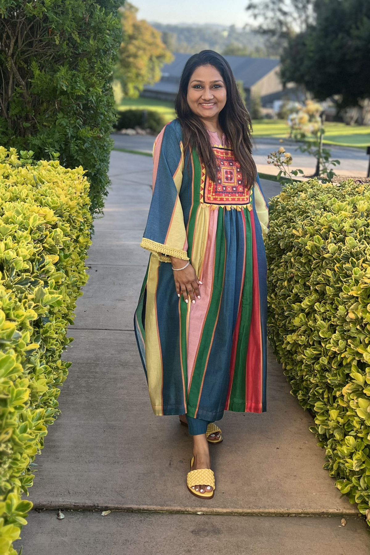Multicolor Striped Kurta With Pants