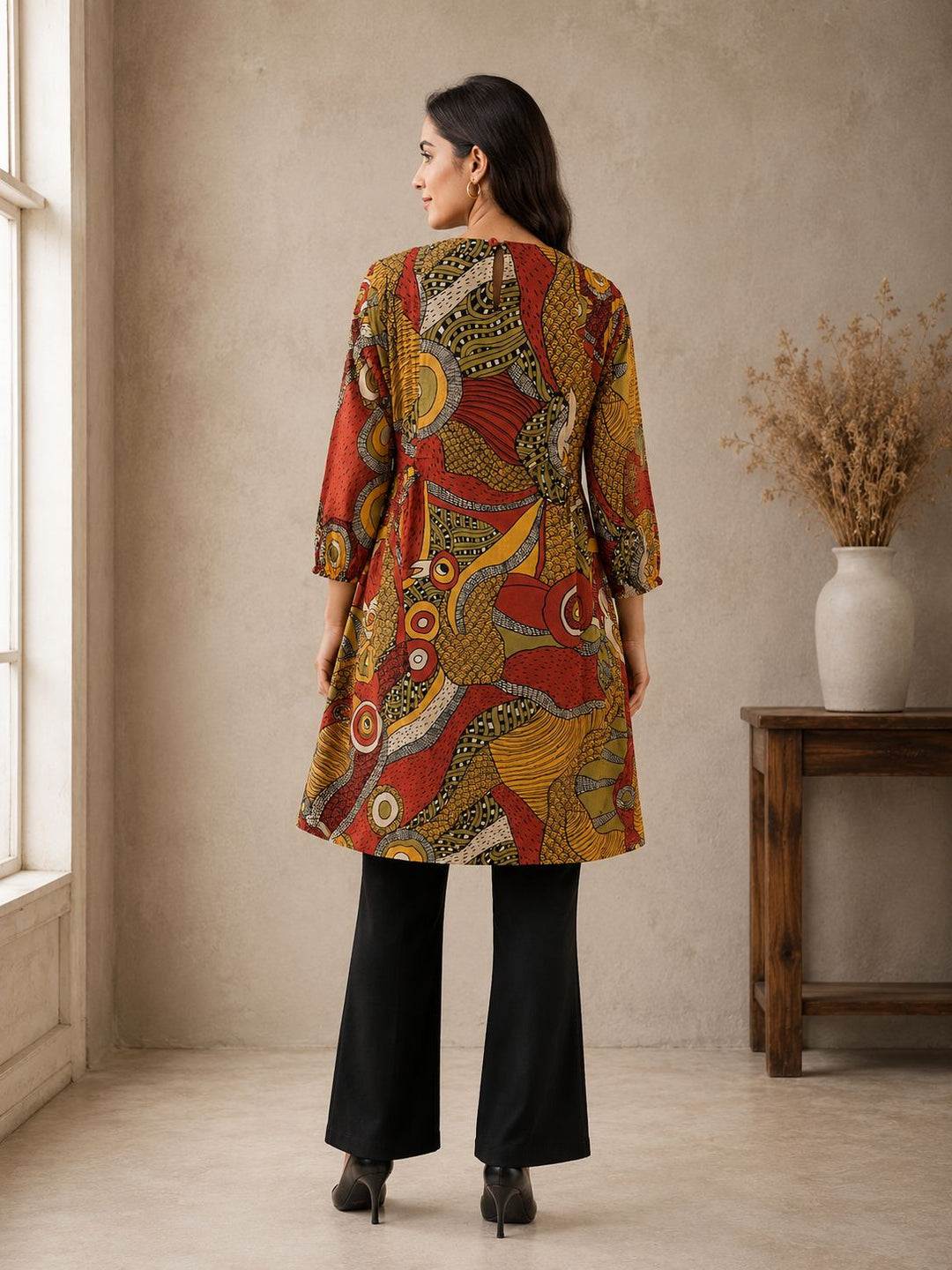 Multicolor Abstract Print Tunic