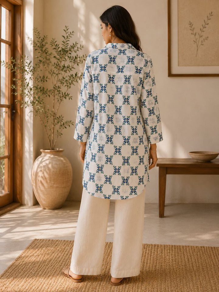 Blue Meadow Cotton Shirt