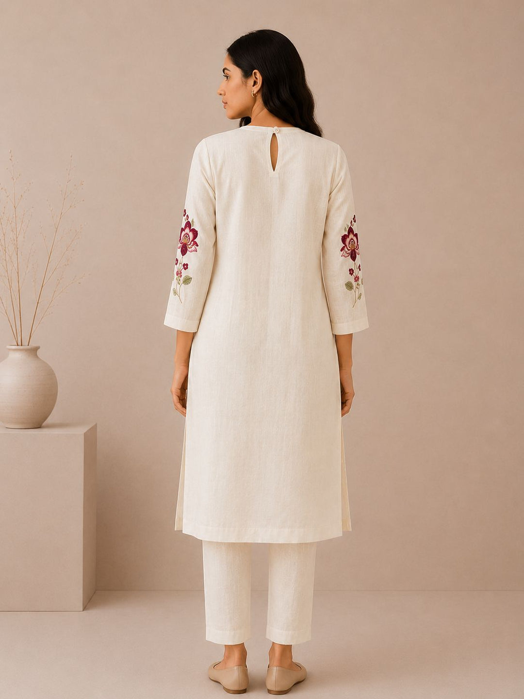 Raha : Straight Fit Cotton Kurta
