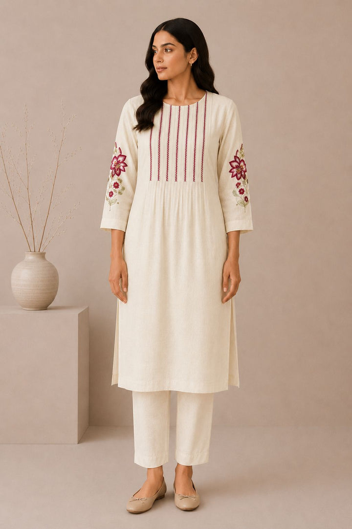 Raha : Straight Fit Cotton Kurta
