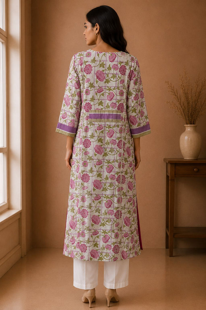 Blush Bloom Cotton Kurta