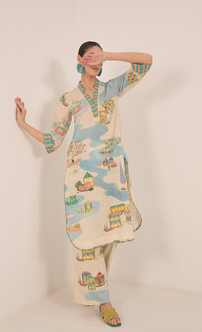 Cotton Kurta Co-ord Set 