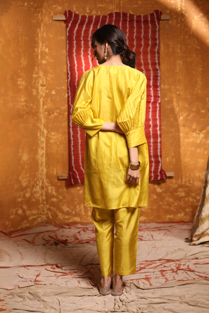Silk Cape with Studded tribal Motifs cape