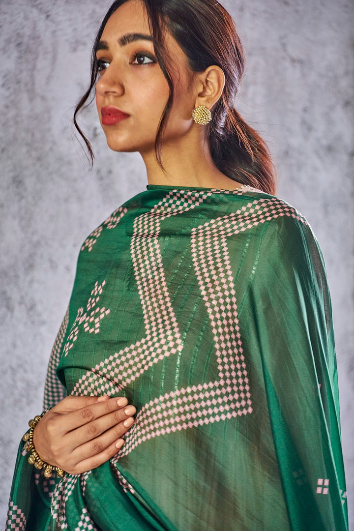 PADMANI-BABY PINK CHANDERI WITH GOTA DETAILING ANARKALI SET