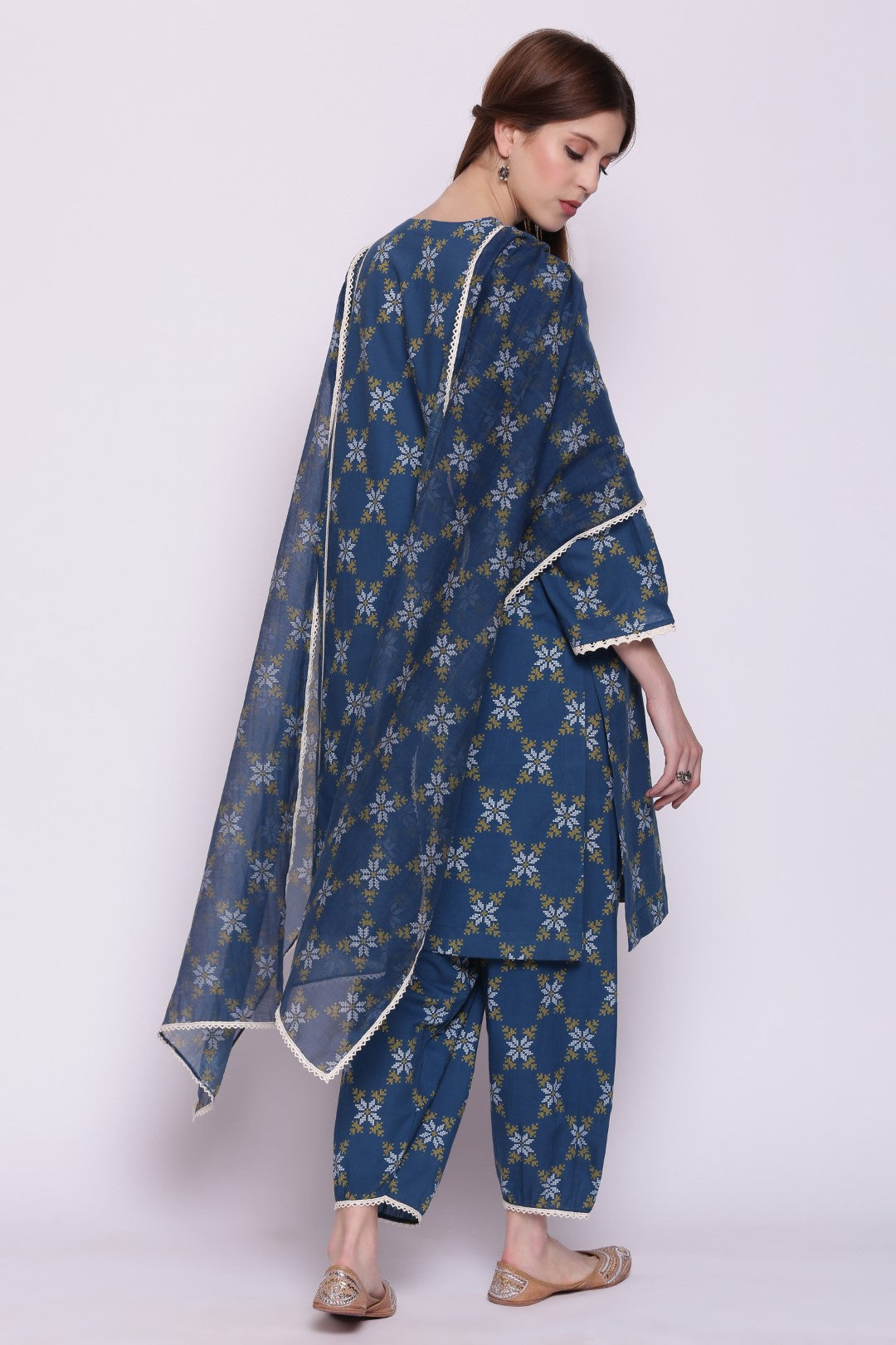 BLUE SNOWFLAKE DUPATTA